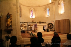 Trio les Chants du gong orchestra Concert gongs et orgues Bouliac 001